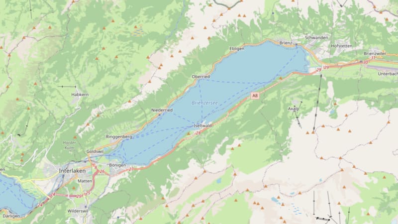 Brienzersee auf der Karte<br>