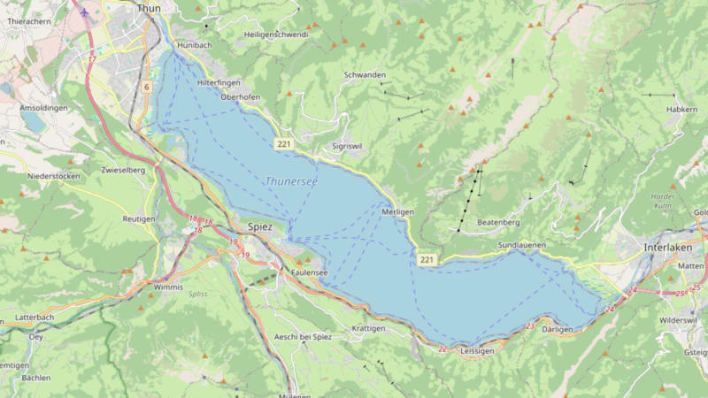 Thunersee auf der Karte<br>