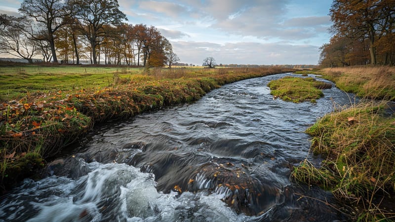 Wasserwirbel im Fluss erhöht den Sauerstoffgehalt<br>